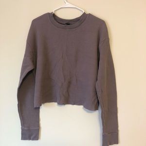 Purple long sleeve crop top